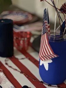 Red, White & Beautiful Fourth of July Tablescape