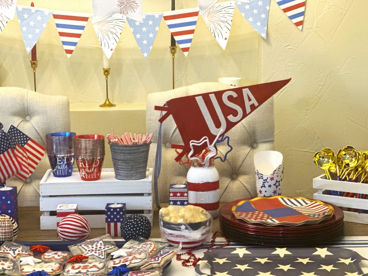 red white and buffet July 4th party