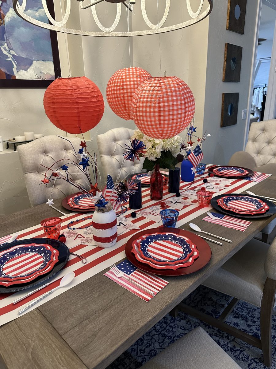 Red, White & Beautiful Fourth of July Tablescape